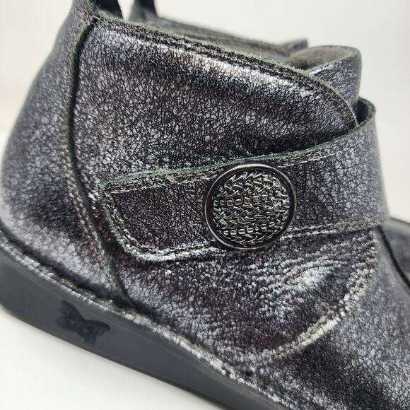 Alegria Caiti Boot Women EU38/US8-8.5 Graphite Silver Leather Comfort Cat-188 - Picture 3 of 15